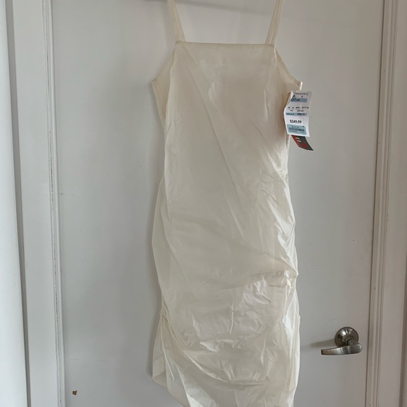 Silk Helmut Lang Dress with rouched hem! New! - Picture 1 of 6